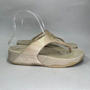 FitFlop Women's Size 7 LuLu Shimmer Metallic Sandals
